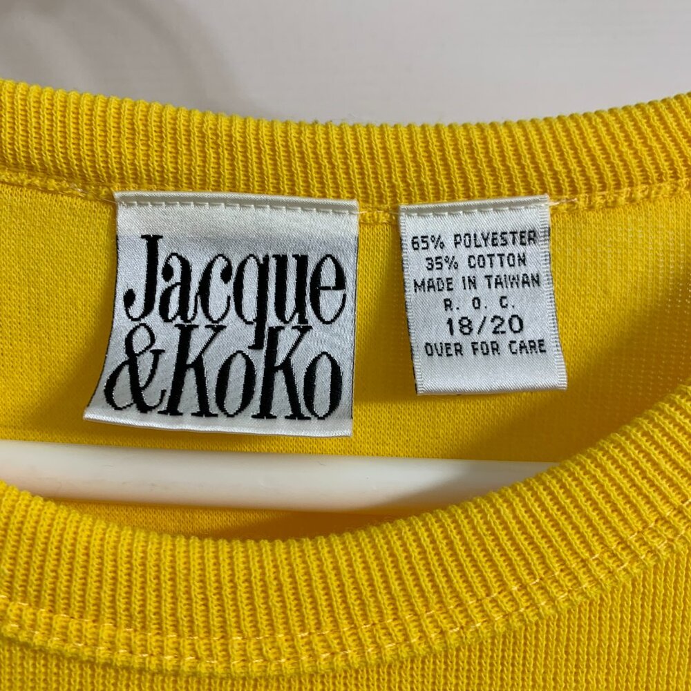 Jacque & KoKo Women's Bright Yellow Shirt, Size 18/20 - Picture 5 of 5